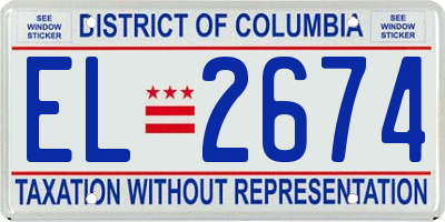 DC license plate EL2674