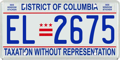 DC license plate EL2675