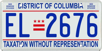 DC license plate EL2676