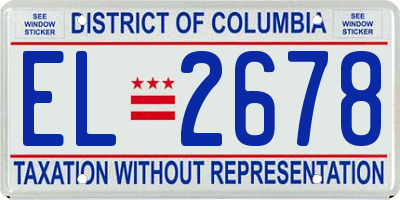 DC license plate EL2678