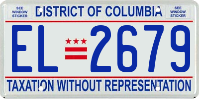 DC license plate EL2679