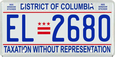 DC license plate EL2680