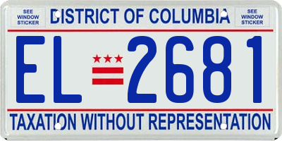 DC license plate EL2681