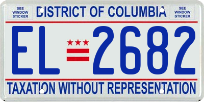 DC license plate EL2682