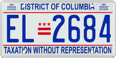 DC license plate EL2684
