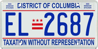 DC license plate EL2687