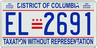 DC license plate EL2691