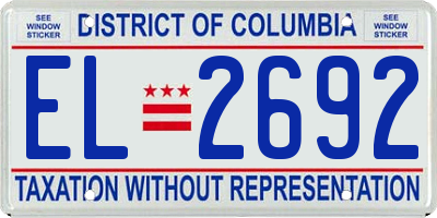 DC license plate EL2692