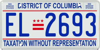 DC license plate EL2693