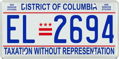 DC license plate EL2694