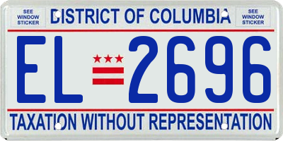 DC license plate EL2696