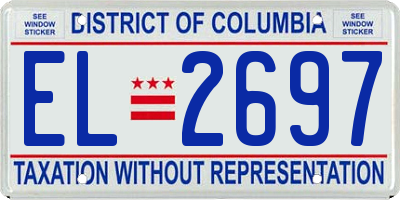 DC license plate EL2697