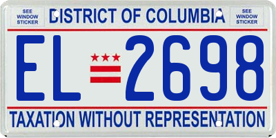 DC license plate EL2698