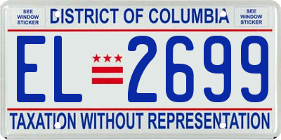 DC license plate EL2699