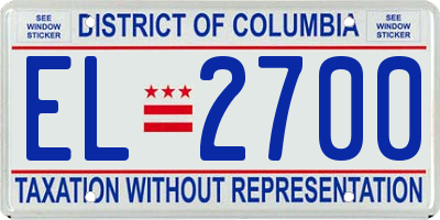 DC license plate EL2700