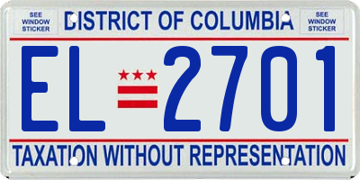 DC license plate EL2701