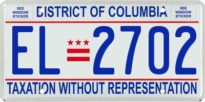 DC license plate EL2702