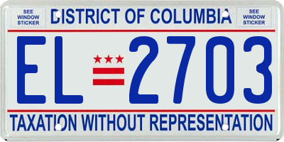 DC license plate EL2703