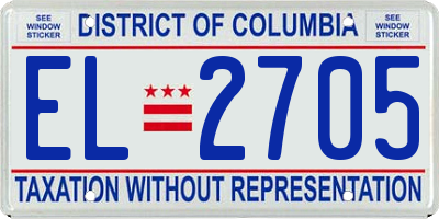 DC license plate EL2705