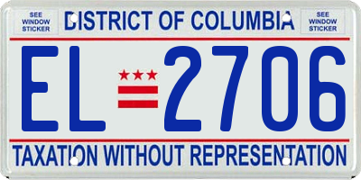 DC license plate EL2706