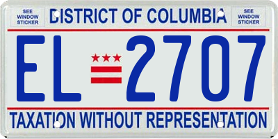 DC license plate EL2707