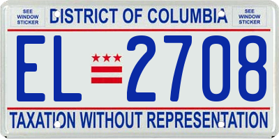 DC license plate EL2708