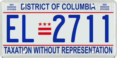 DC license plate EL2711