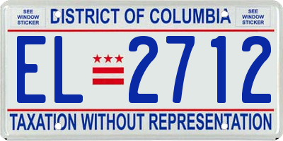 DC license plate EL2712
