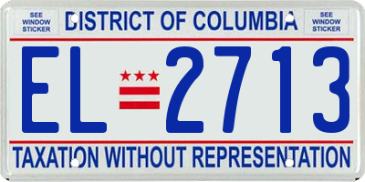 DC license plate EL2713