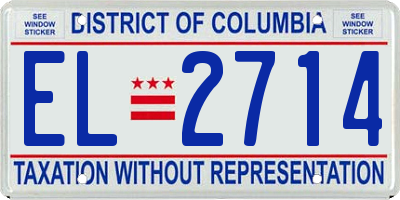 DC license plate EL2714