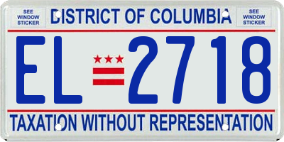 DC license plate EL2718