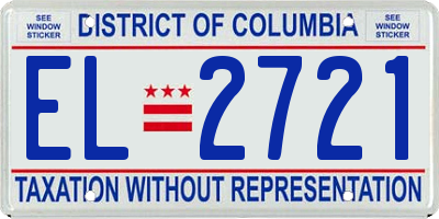 DC license plate EL2721