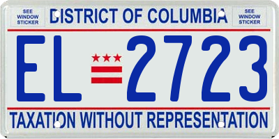 DC license plate EL2723