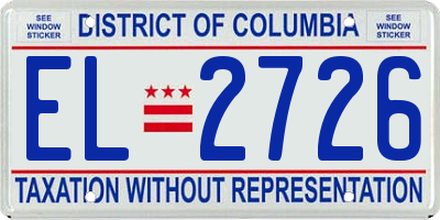 DC license plate EL2726