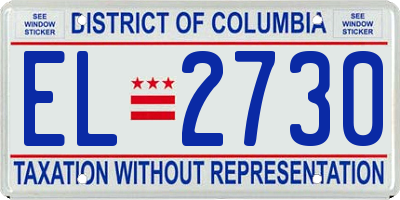 DC license plate EL2730
