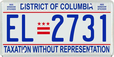 DC license plate EL2731