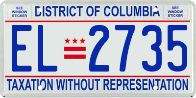 DC license plate EL2735