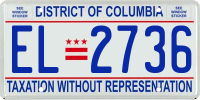 DC license plate EL2736