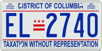 DC license plate EL2740