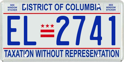 DC license plate EL2741