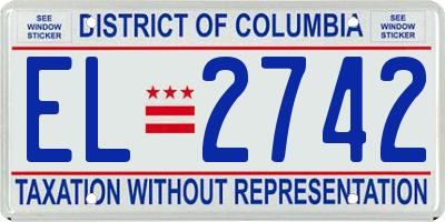 DC license plate EL2742