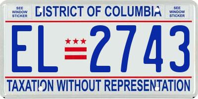 DC license plate EL2743