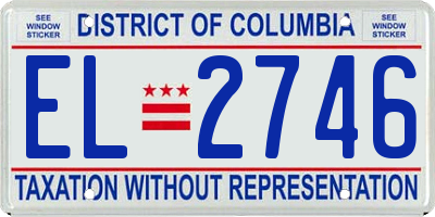 DC license plate EL2746