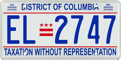 DC license plate EL2747