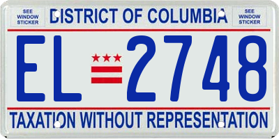 DC license plate EL2748