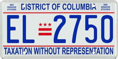 DC license plate EL2750