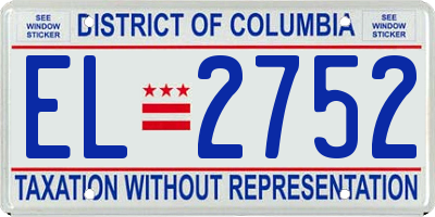 DC license plate EL2752