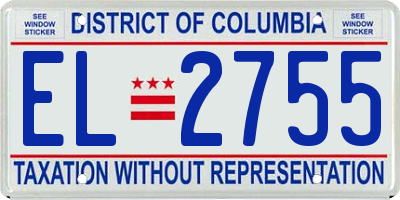 DC license plate EL2755