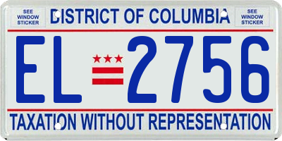 DC license plate EL2756