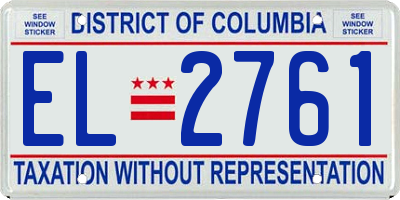 DC license plate EL2761